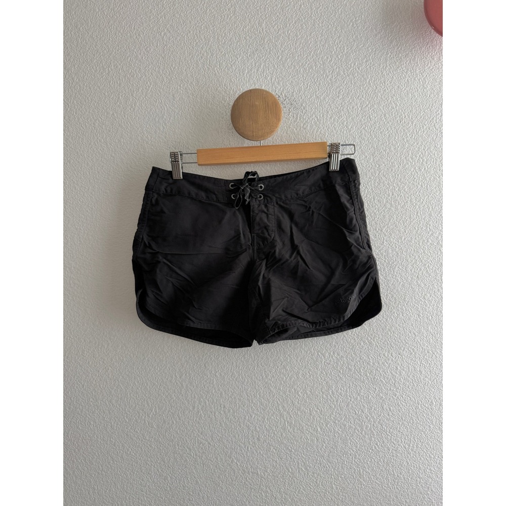 Patagonia Womens Black Recycled Nylon Board Shorts Size 0 Lace Up Swim Shorts